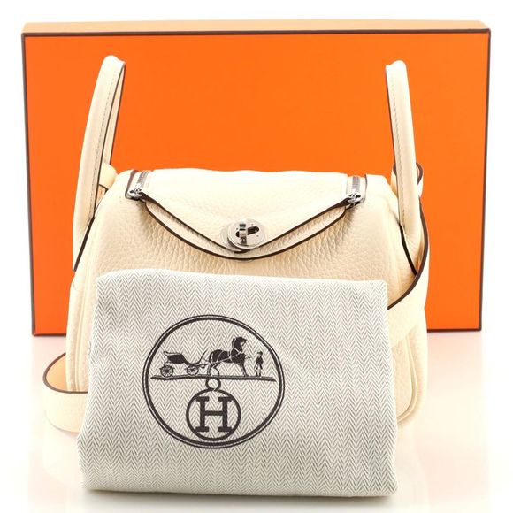 Hermes Lindy Bag Clemence Mini Neutral - Picture 2 of 8